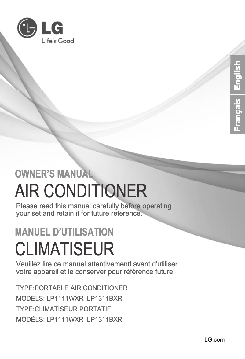 Imagen de la primera página del manual del dispositivo LP1111WXR