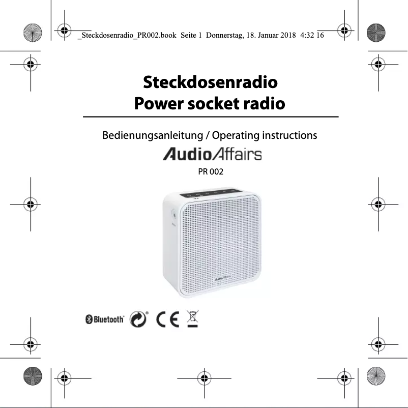 Página 1 del manual Manual de usuario AudioAffairs PR 002
