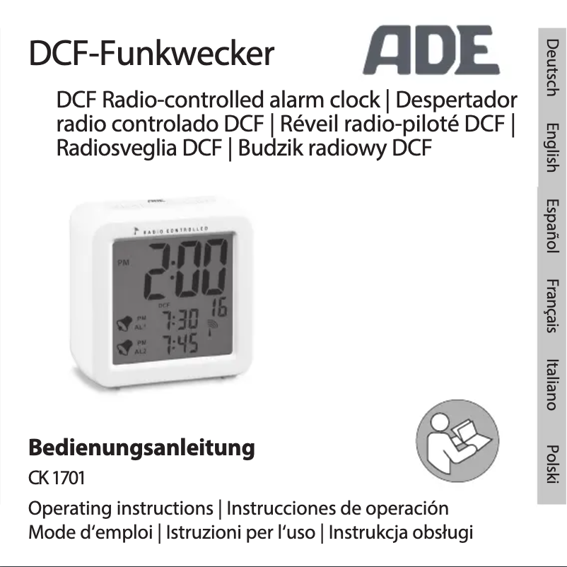 Imagen de la primera página del manual del dispositivo CK 1701