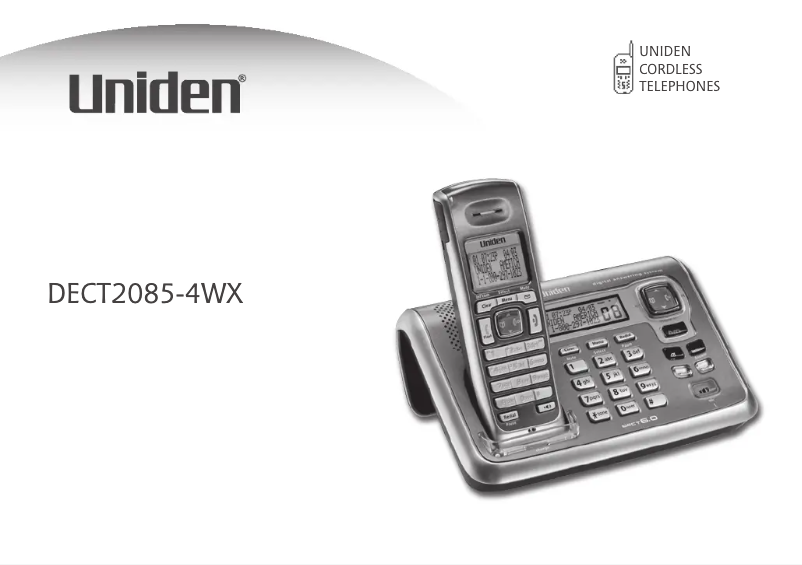 Página nº 1 - Manual de usuario Uniden DECT 2085-4WX