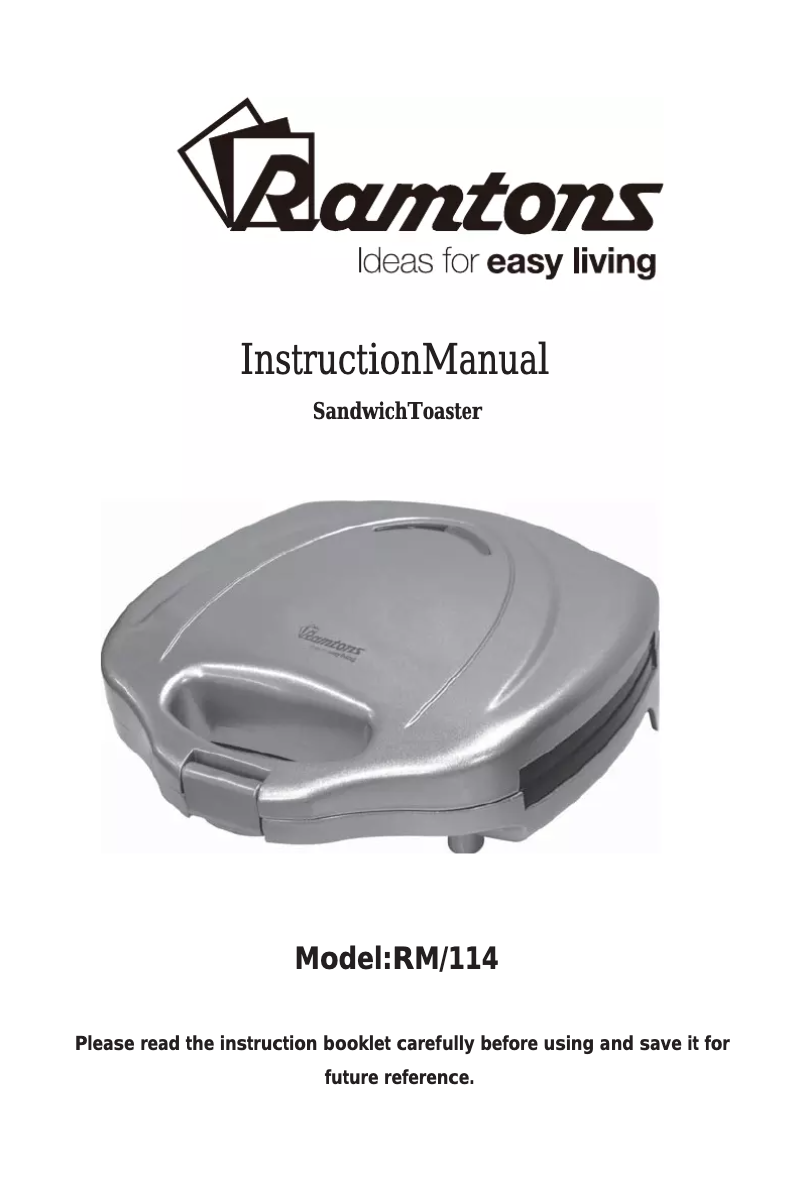 Imagen de la primera página del manual del dispositivo RM/114