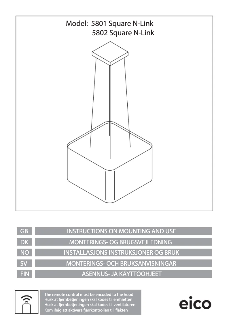 Imagen de la primera página del manual del dispositivo Square W - Link