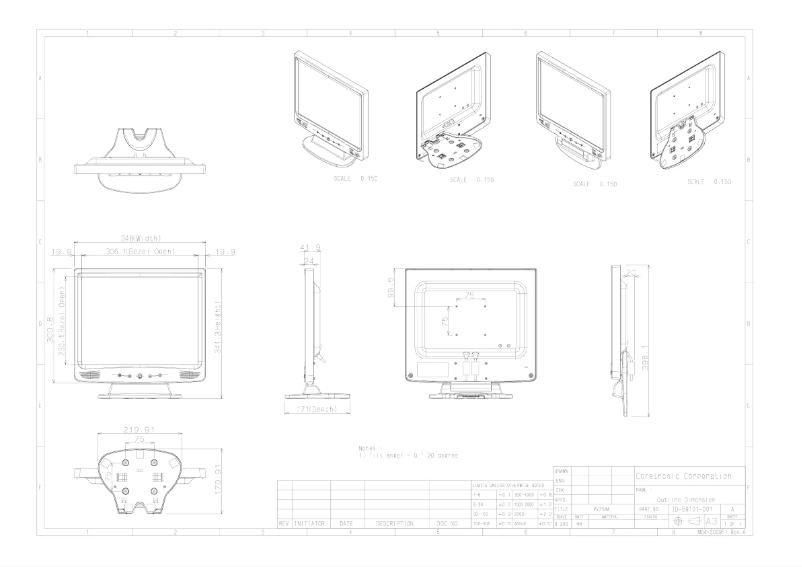 Imagen de la primera página del manual del dispositivo LCD1511M