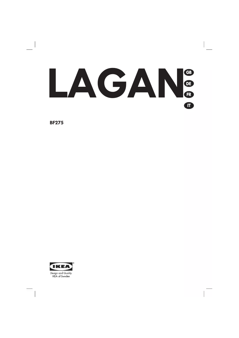 Imagen de la primera página del manual del dispositivo LAGAN BF275