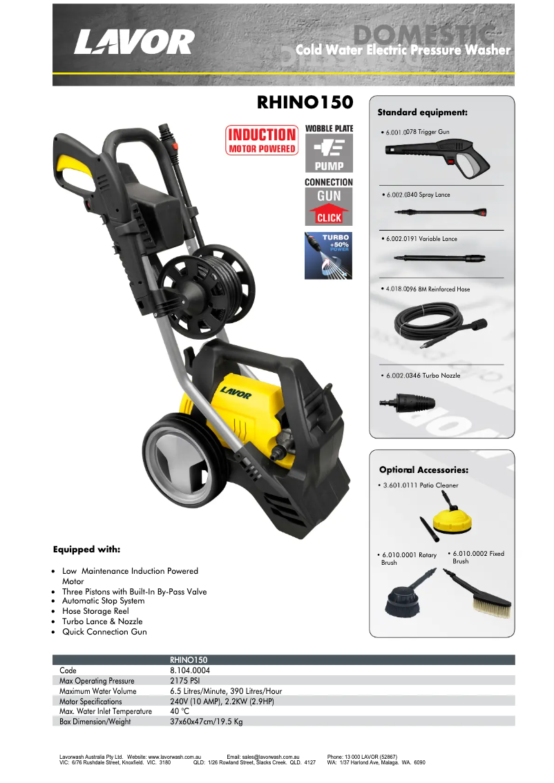 Imagen de la primera página del manual del dispositivo Rhino