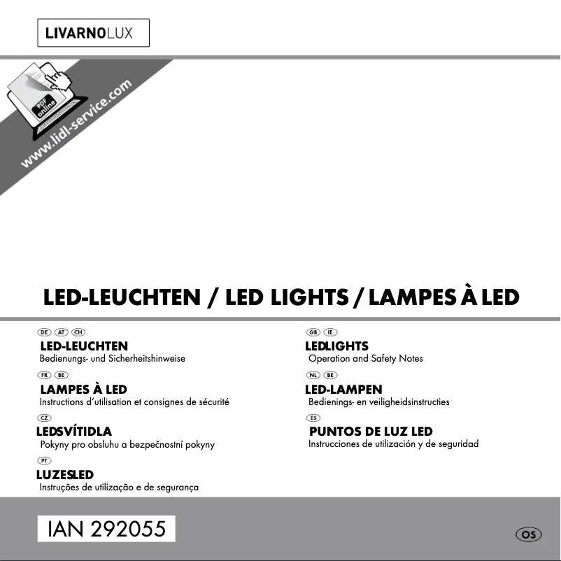 Página 1 del manual Manual de usuario Livarno Lux IAN 292055