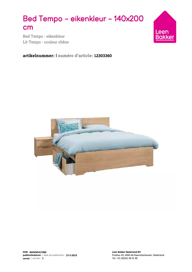 Página 1 del manual Manual de usuario Leen Bakker Tempo