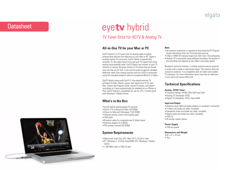 Página 1 del manual Manual de usuario Elgato 1HY108601002