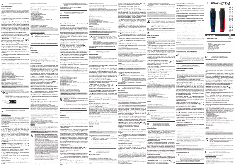 Imagen de la primera página del manual del dispositivo Selectium 8-in-1 TN9400