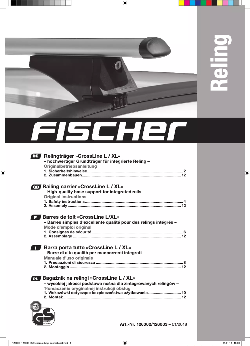 Página 1 del manual Manual de usuario Fischer CrossLine L