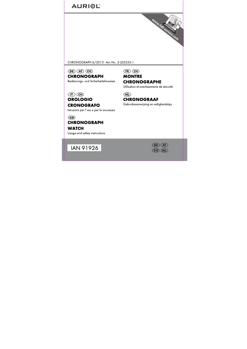 Imagen de la primera página del manual del dispositivo 2-LD3533