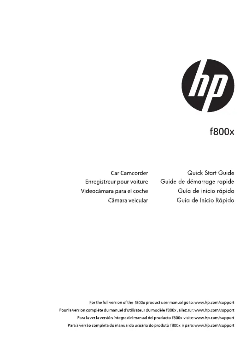 Página 1 del manual Manual de usuario HP F800X