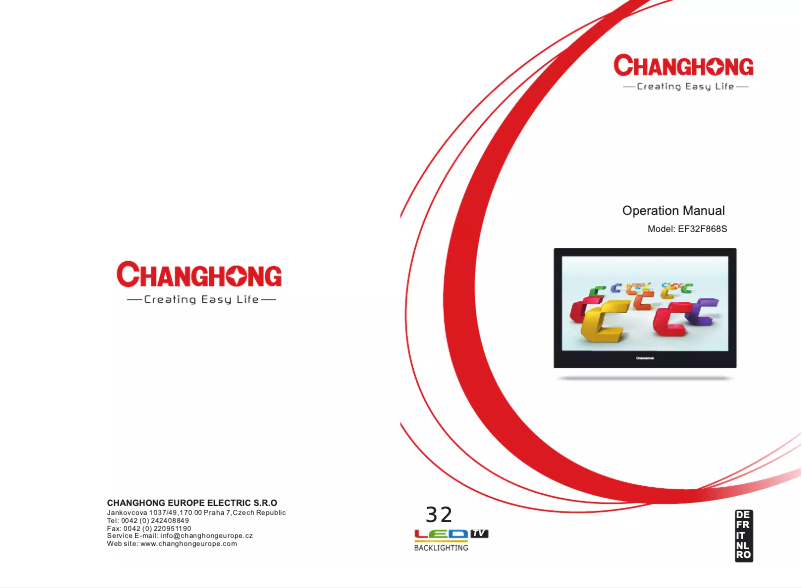 Página nº 1 - Manual de usuario Changhong EF32F868S