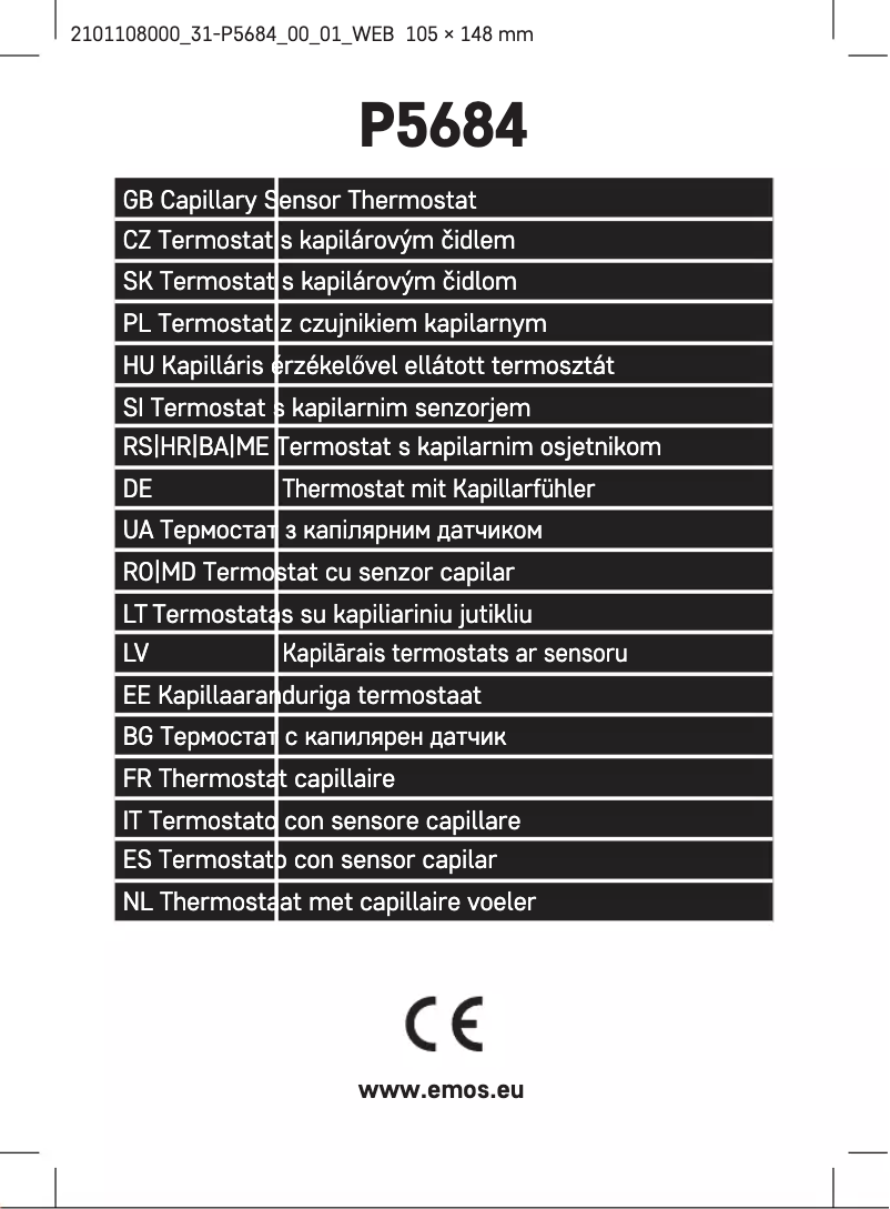 Imagen de la primera página del manual del dispositivo P5684