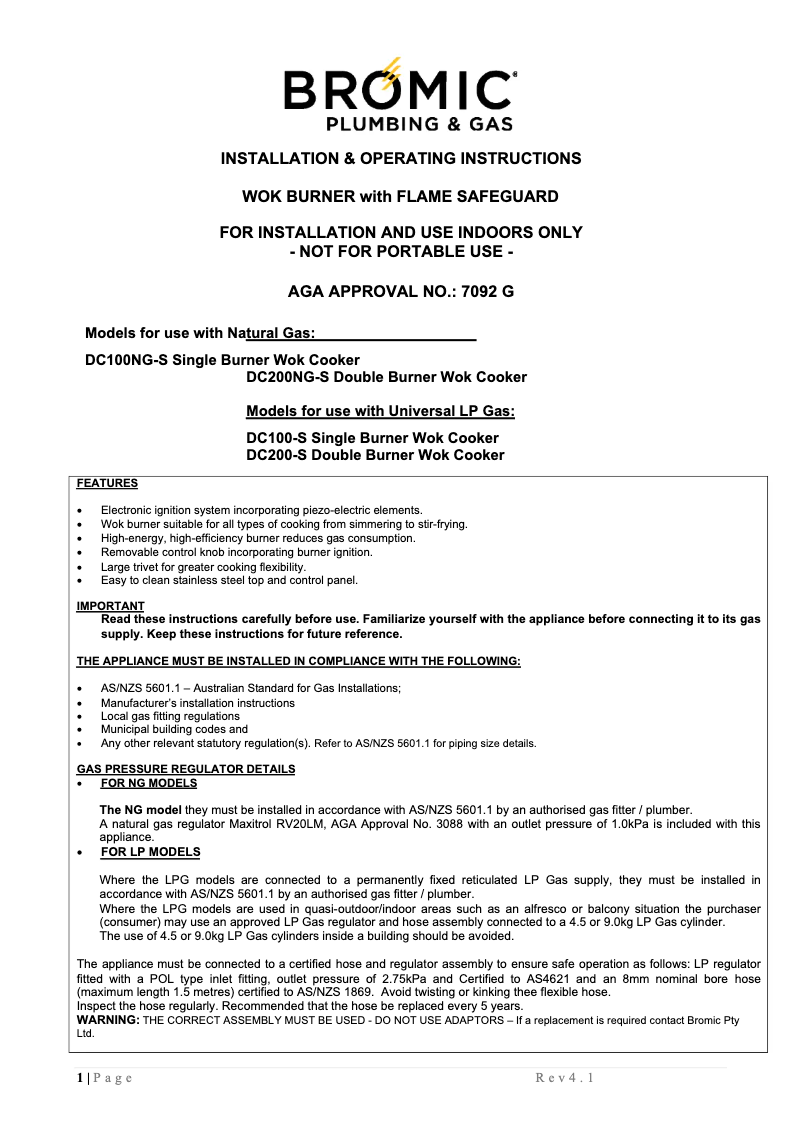 Imagen de la primera página del manual del dispositivo DC200-S