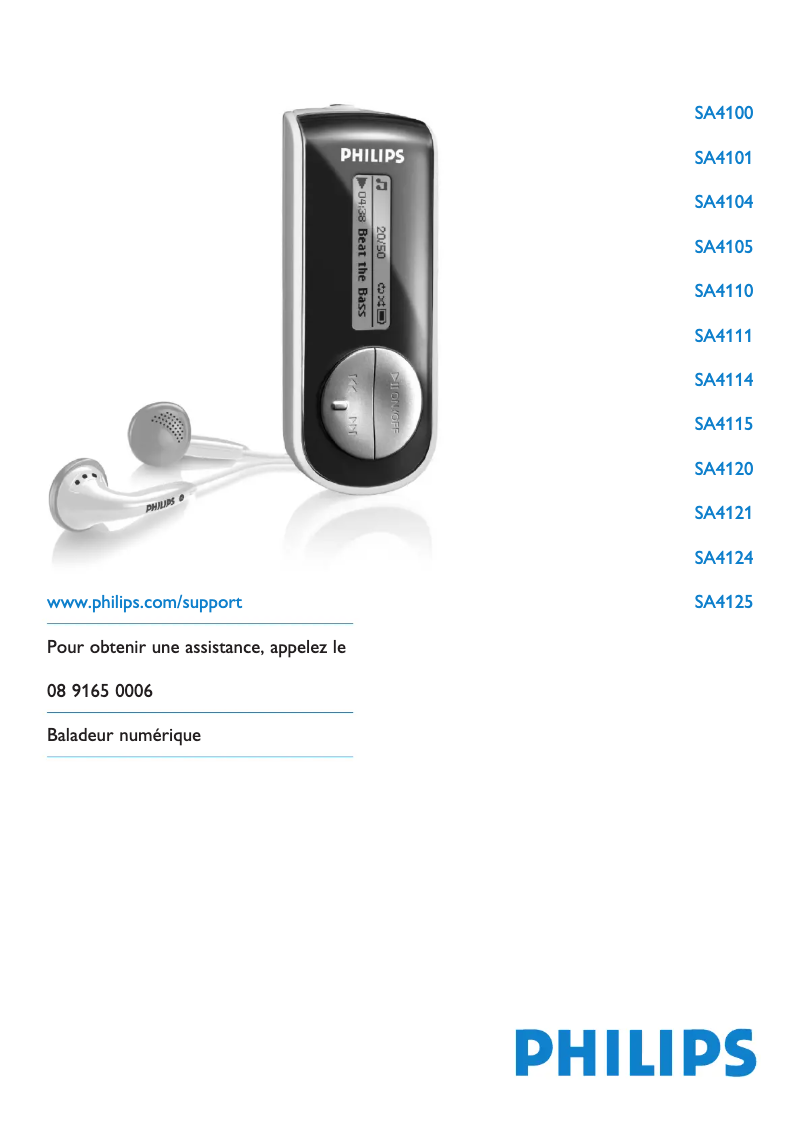 Página 1 del manual Manual de usuario Philips GoGear SA4110