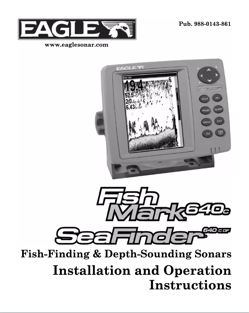 Imagen de la primera página del manual del dispositivo FishMark 640C