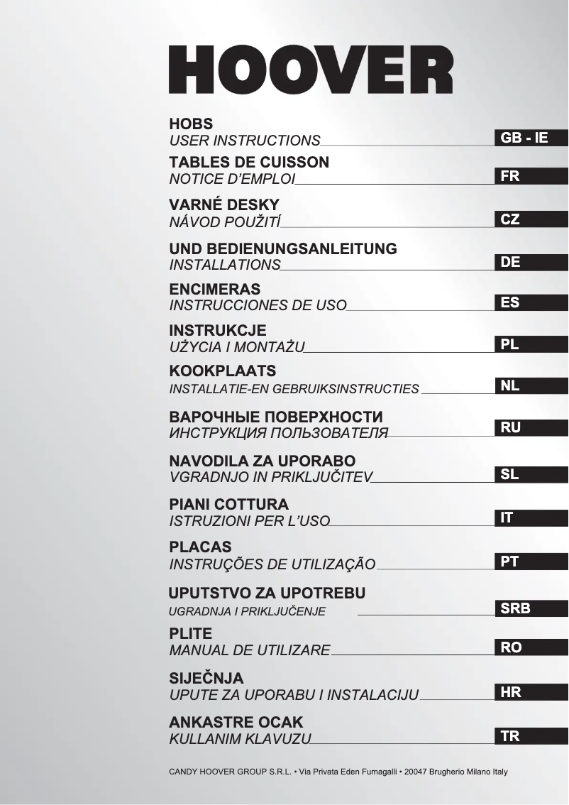 Imagen de la primera página del manual del dispositivo HGV75SQCB