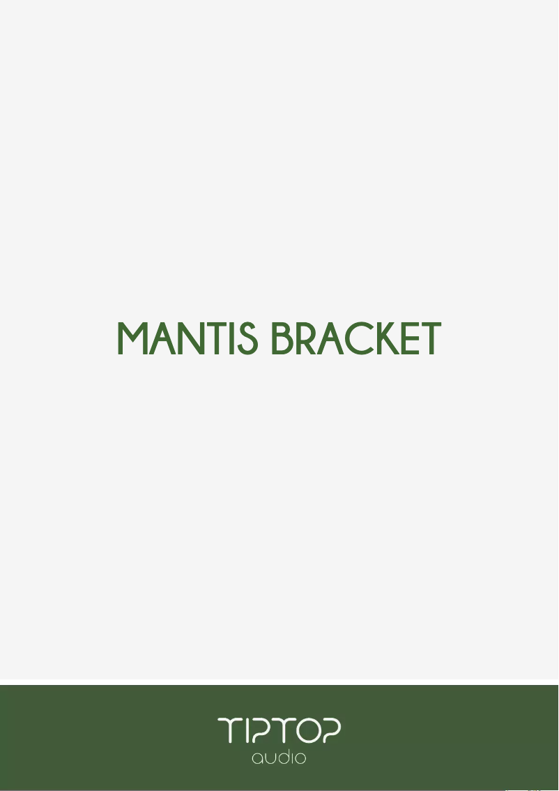 Imagen de la primera página del manual del dispositivo Mantis