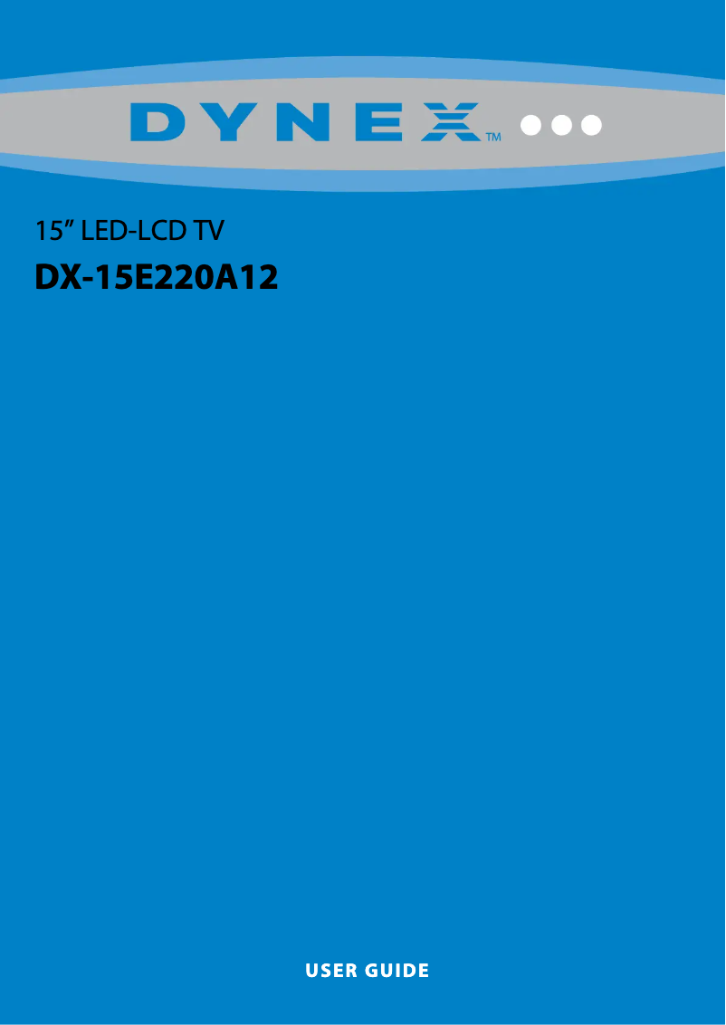 Página nº 1 - Manual de usuario Dynex DX-15E220A12