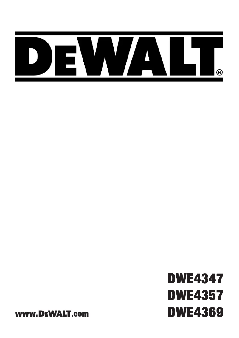 Página 1 del manual Manual de usuario DeWalt DWE4369