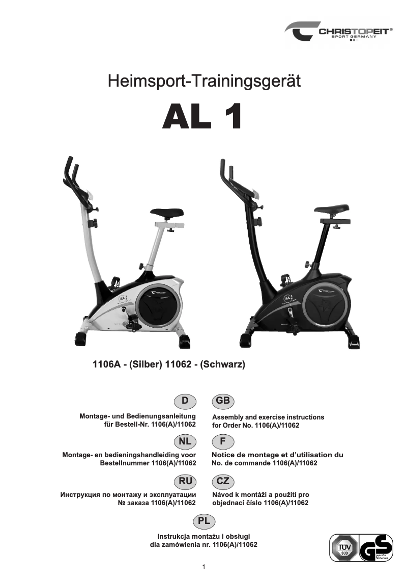 Imagen de la primera página del manual del dispositivo AL 1
