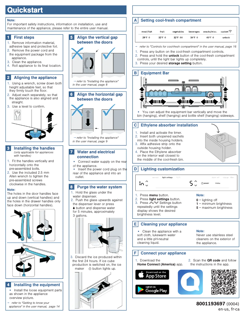 Página 1 del manual Guía de inicio rápido Bosch B36CT80SNS