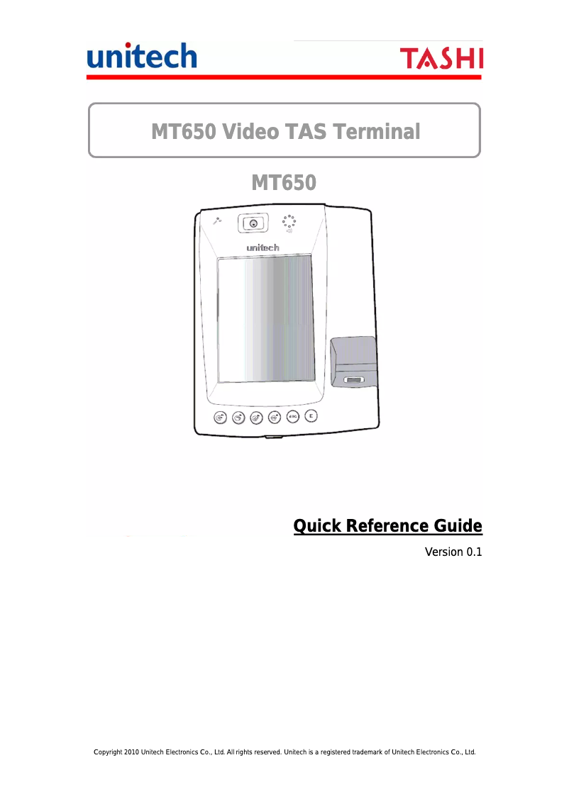 Imagen de la primera página del manual del dispositivo MT650