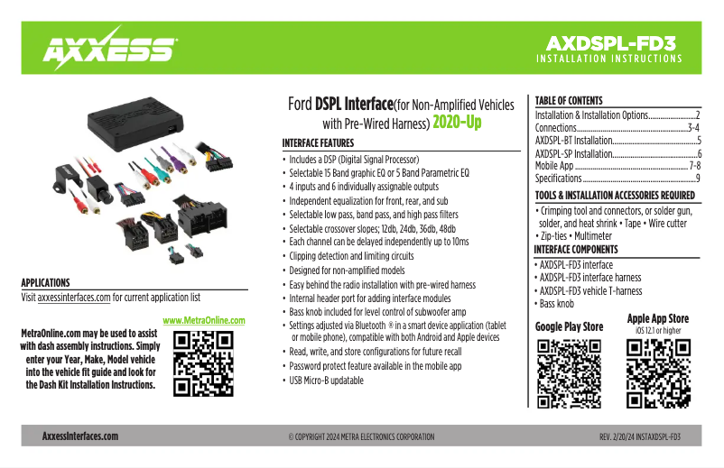 Imagen de la primera página del manual del dispositivo AXDSPL-FD3