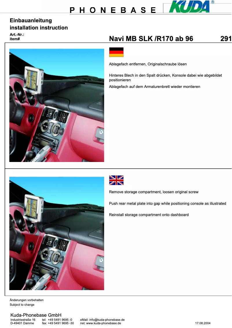 Página 1 del manual Manual de usuario Kuda 291105