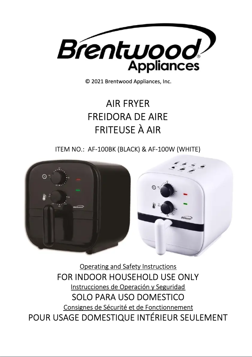 Imagen de la primera página del manual del dispositivo AF-100W