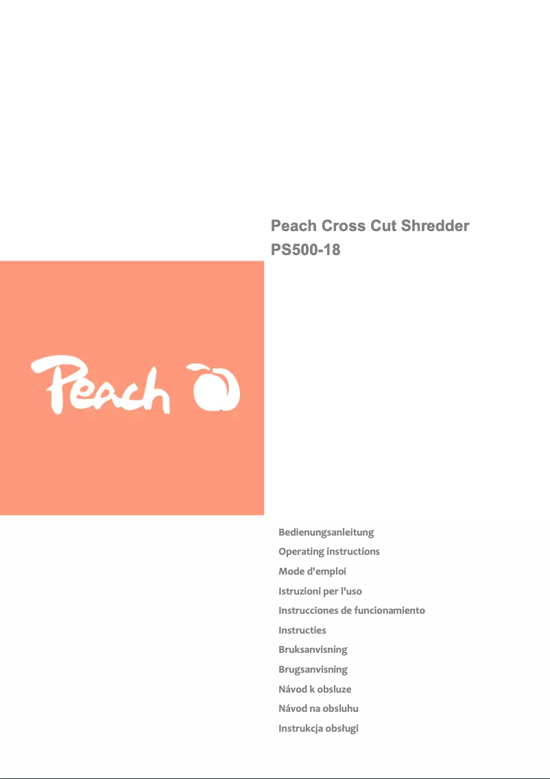 Página 1 del manual Manual de usuario Peach PS500-18