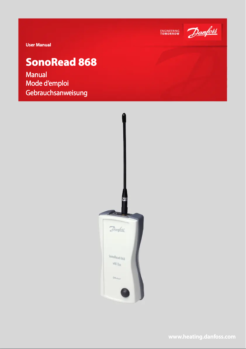 Imagen de la primera página del manual del dispositivo SonoRead 868