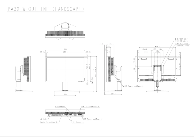 Imagen de la primera página del manual del dispositivo MultiSync PA301W