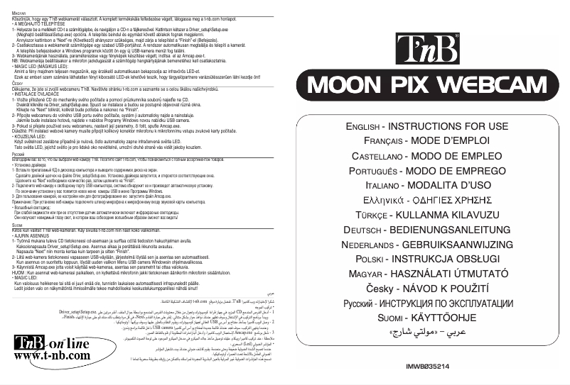 Imagen de la primera página del manual del dispositivo Micro Moonpix IMWB035214