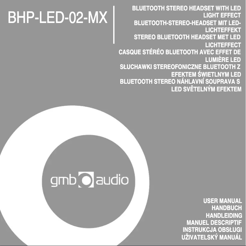 Página 1 del manual Manual de usuario Gembird BHP-LED-02-MX