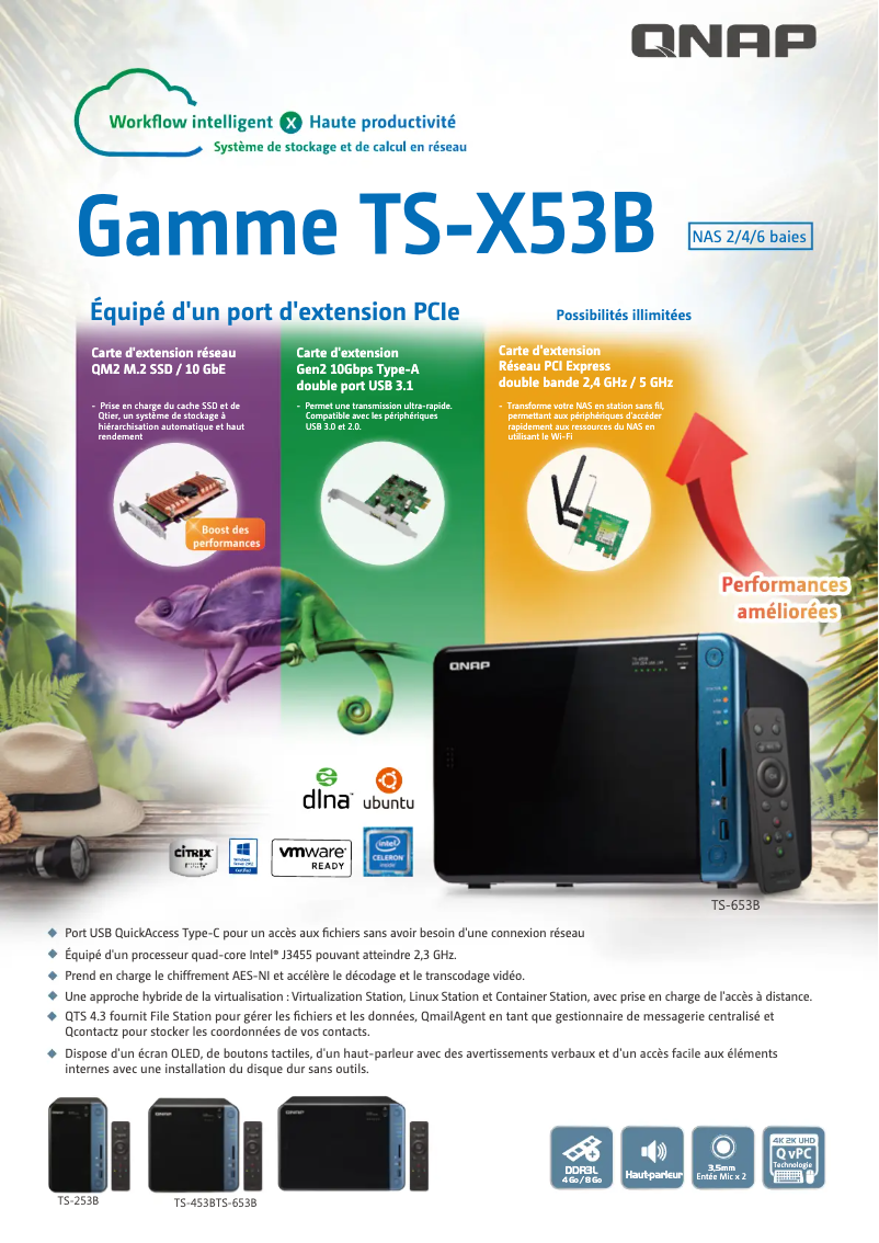 Página 1 del manual Ficha técnica QNAP TS-653B