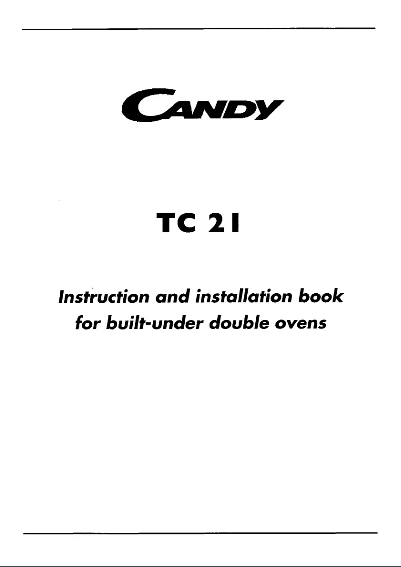 Página 1 del manual Manual de usuario Candy TC 21 X UK