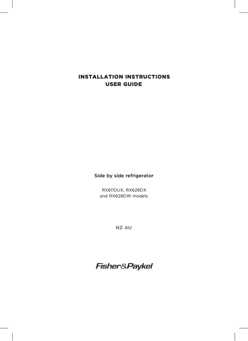 Imagen de la primera página del manual del dispositivo RX628DX1