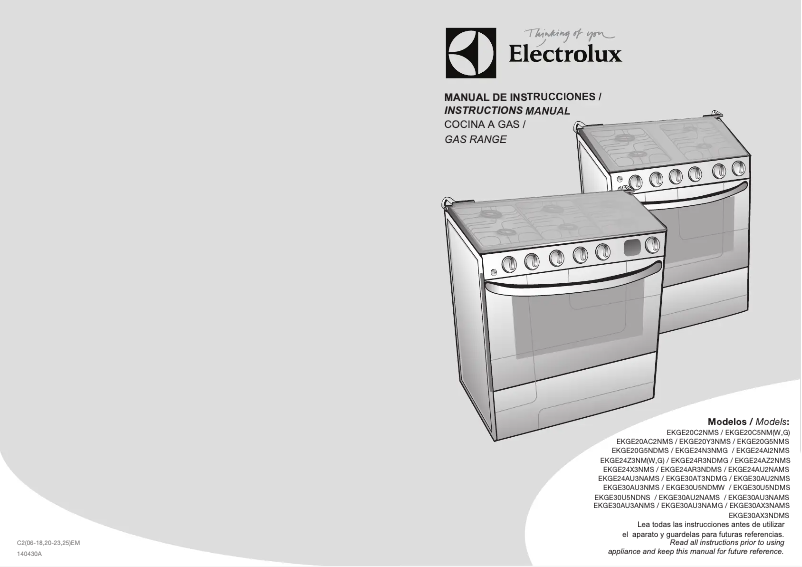 Imagen de la primera página del manual del dispositivo EKGE30U5NDNS