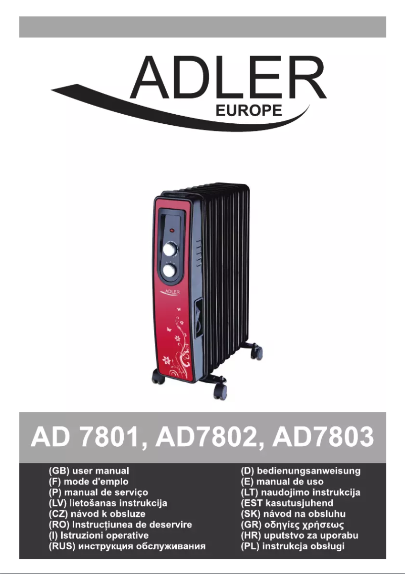 Imagen de la primera página del manual del dispositivo AD 7802