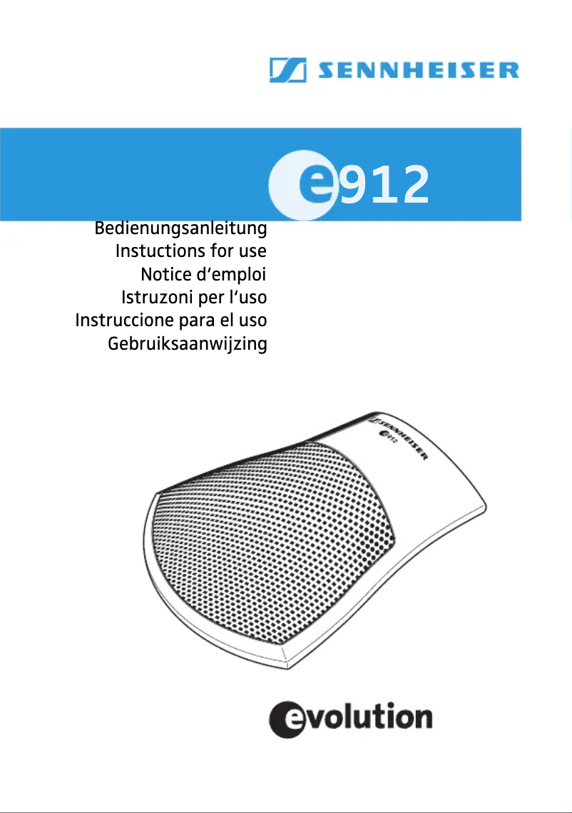 Página 1 del manual Manual de usuario Sennheiser E 912 wh