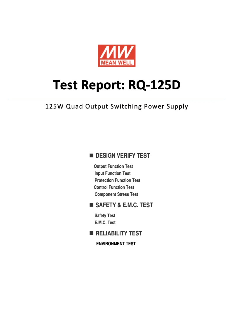 Imagen de la primera página del manual del dispositivo RQ-125D