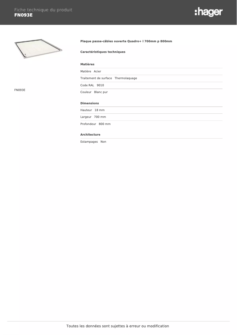 Imagen de la primera página del manual del dispositivo FN093E