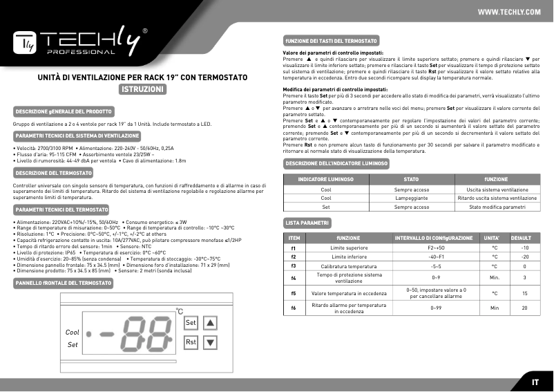 Imagen de la primera página del manual del dispositivo I-CASE FAN-TC2B