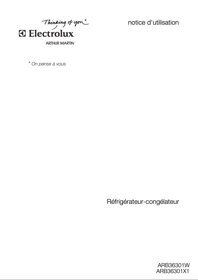 Imagen de la primera página del manual del dispositivo ARB36301W1