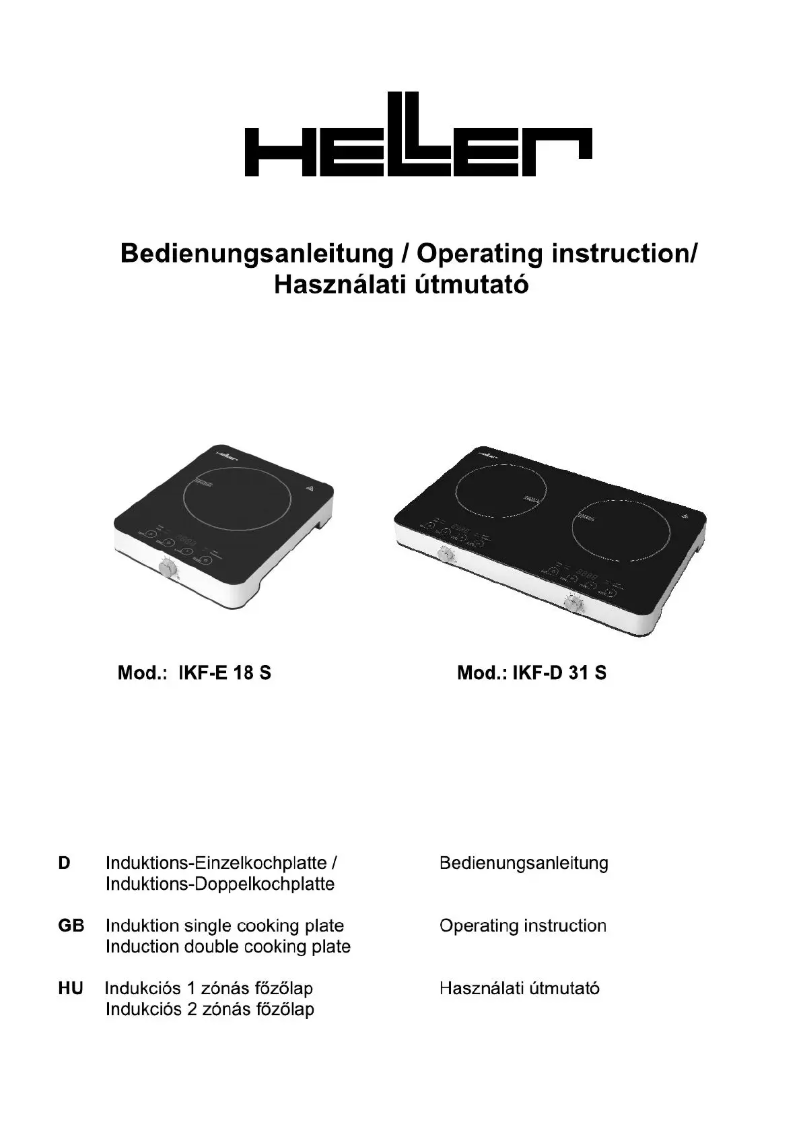 Imagen de la primera página del manual del dispositivo IKF-D 31 S