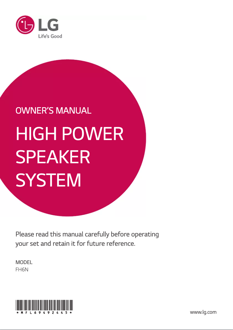 Página nº 1 - Manual de usuario LG FH6N