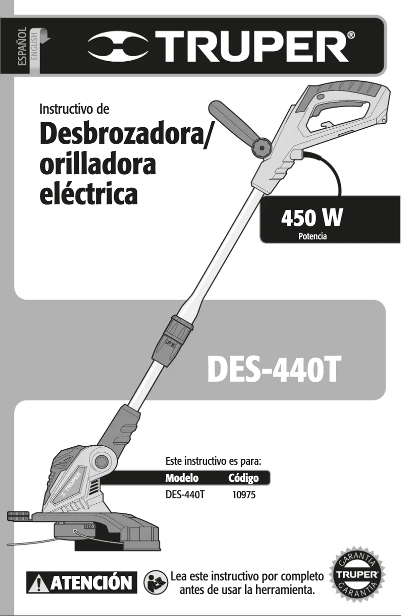 Página 1 del manual Manual de usuario Truper DES-440T