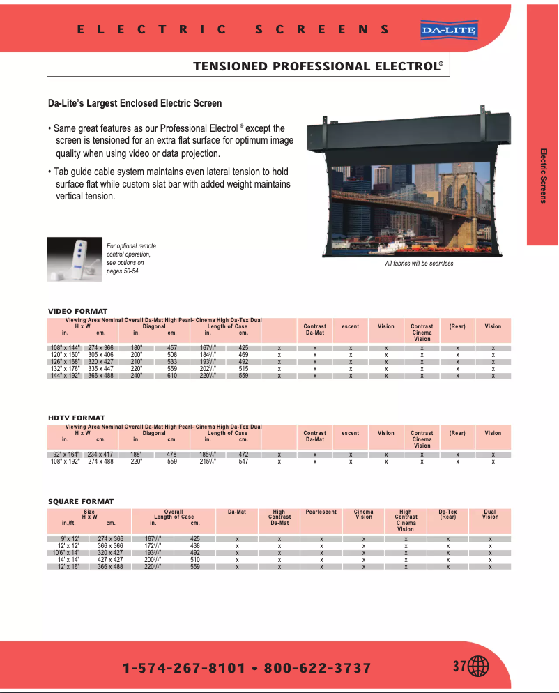 Página 1 del manual Manual de usuario Da-Lite Da-Tex